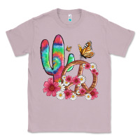 Lilac cactus peace sign flowers and butterflys Classic Tee - Artiststas