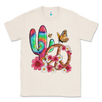 Natural cactus peace sign flowers and butterflys Classic Tee - Artiststas