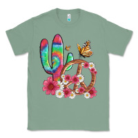 Sage cactus peace sign flowers and butterflys Classic Tee - Artiststas