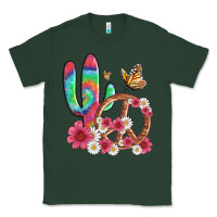 Sports Green cactus peace sign flowers and butterflys Classic Tee - Artiststas