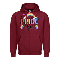 Burgundy pride tribe Zipper Hoodie - MaliasSmallBusiness
