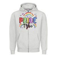 Dove Grey pride tribe Zipper Hoodie - MaliasSmallBusiness