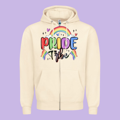 Pride Tribe Zipper Hoodie Designed By Maliassmallbusiness
