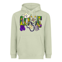 Matcha Mardi Gras Love Nurse Heavyweight Hoodie - BundleAndBundleShop