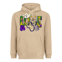 Mushroom Mardi Gras Love Nurse Heavyweight Hoodie - BundleAndBundleShop
