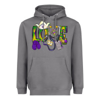Storm Mardi Gras Love Nurse Heavyweight Hoodie - BundleAndBundleShop