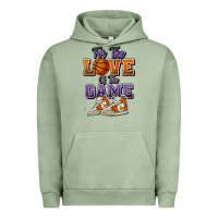 Pigment Oil Green for the love of the game basketball Urban Hoodie - HowdyJamesFarm