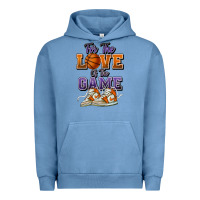 Pigment Pebble Blue for the love of the game basketball Urban Hoodie - HowdyJamesFarm