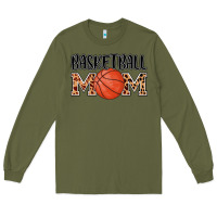 Army Green basketball mom Long Sleeve Tee - AdoDesignShop