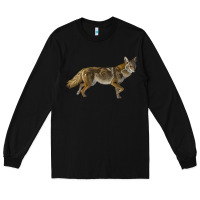 Black coyote Long Sleeve Tee - LillyAllenDesigns