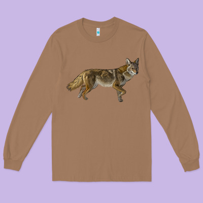 Coyote Long Sleeve Tee Designed By Lillyallendesigns