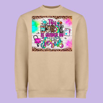 This Nurse Is Guided By Jesus Heavyweight Sweatshirt Designed By Jahusdesignshop