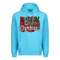 Ocean Blue Merry Christmas Buffalo Plaid Leopard Premium Hoodie - Bettercallsaul