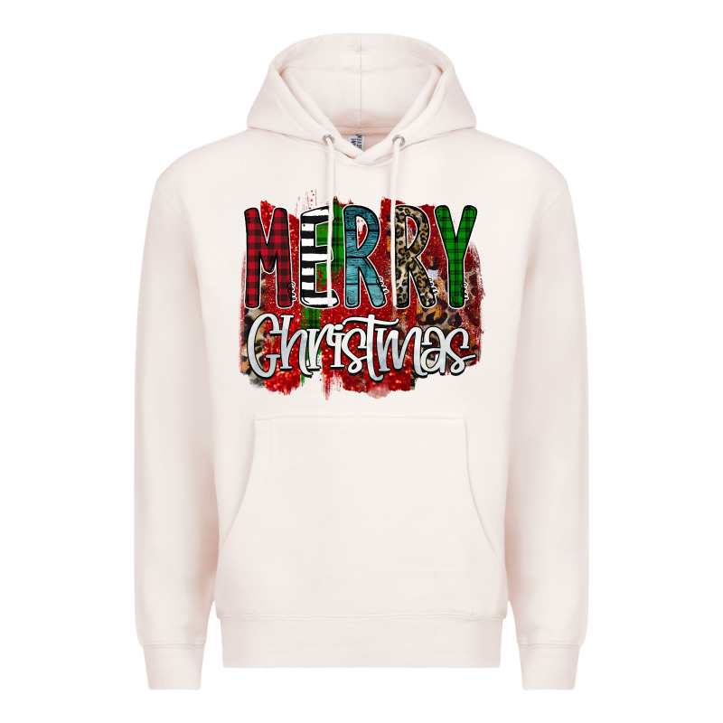 Merry Christmas Buffalo Plaid Leopard Premium Hoodie by Bettercallsaul | Teevron