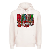 Pale Pink Merry Christmas Buffalo Plaid Leopard Premium Hoodie - Bettercallsaul