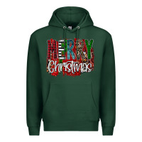 Sports Green Merry Christmas Buffalo Plaid Leopard Premium Hoodie - Bettercallsaul