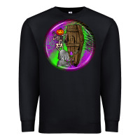 Black halloween round earrings 1 Premium Sweatshirt - BundleAndBundleShop