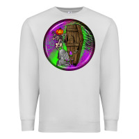 Dove Grey halloween round earrings 1 Premium Sweatshirt - BundleAndBundleShop