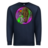Navy halloween round earrings 1 Premium Sweatshirt - BundleAndBundleShop