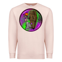 Pale Pink halloween round earrings 1 Premium Sweatshirt - BundleAndBundleShop