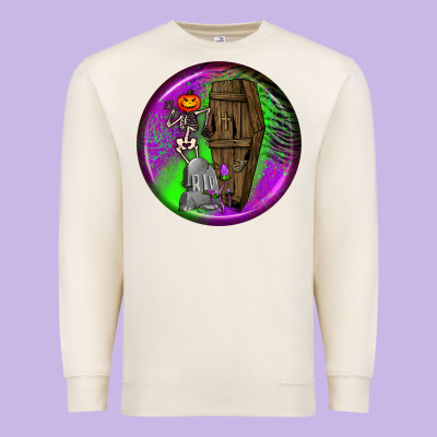 Halloween Round Earrings 1 Premium Sweatshirt Designed By Bundleandbundleshop