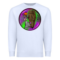 White halloween round earrings 1 Premium Sweatshirt - BundleAndBundleShop