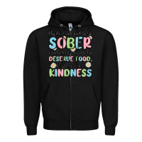 Black people dont need to be sober and drugfree to deserve food Zipper Hoodie - MaliasSmallBusiness