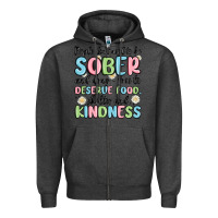 Charcoal Heather people dont need to be sober and drugfree to deserve food Zipper Hoodie - MaliasSmallBusiness