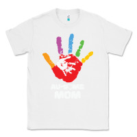 White LIL Autism Mom Classic Tee - CowhideDigitalArt