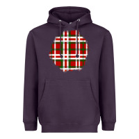 Christmas Tartan Patch Heavyweight Hoodie | Teevron