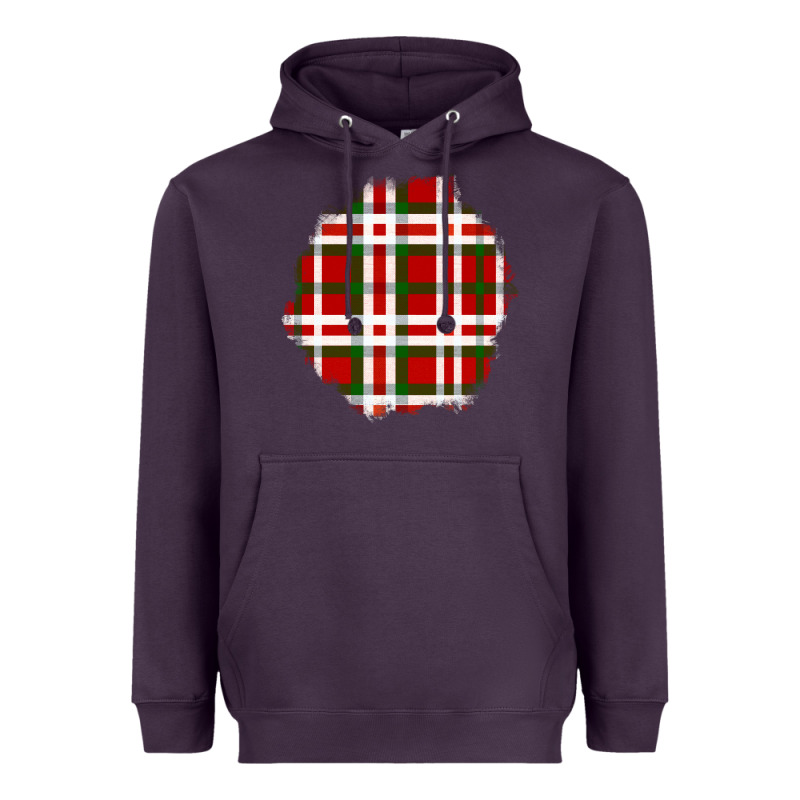 Christmas Tartan Patch Heavyweight Hoodie by BundleAndBundleShop | Teevron