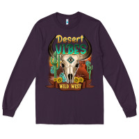 Plum desert vibes wild west Long Sleeve Tee - NancyCooperArtShop