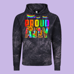 Proud Ally Vintage Hoodie Designed By Hra Design Shop