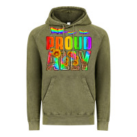 Vintage Olive proud ally Vintage Hoodie - HRA Design Shop