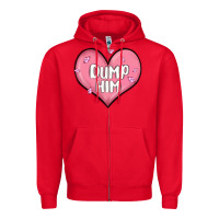 Red dump him valentines day Zipper Hoodie - MaliasSmallBusiness