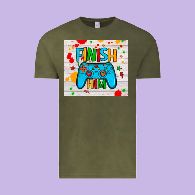 Finish Him Vintage Tee Designed By Jahusdesignshop