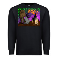 Black boo mousepad Premium Sweatshirt - BundleAndBundleShop