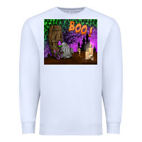 White boo mousepad Premium Sweatshirt - BundleAndBundleShop