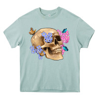 Arona skull flora butterfly Heavy Core Tee - Artiststas