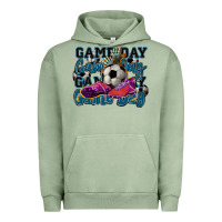 Pigment Oil Green Game day soccer Urban Hoodie - HowdyJamesFarm