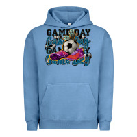Pigment Pebble Blue Game day soccer Urban Hoodie - HowdyJamesFarm