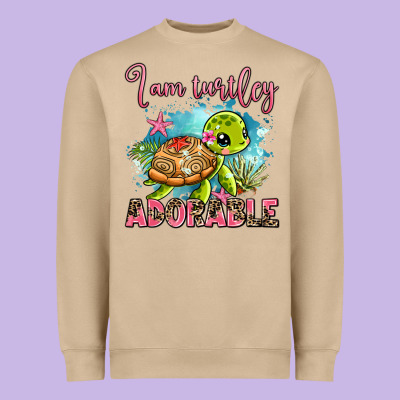 I Am Turtley Adorable Heavyweight Sweatshirt Designed By Adodesignshop