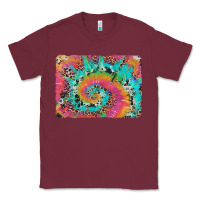 Burgundy tie dye leopard cowhide glitter background Classic Tee - Artiststas