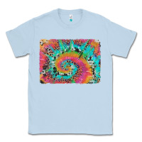 Dusty Blue tie dye leopard cowhide glitter background Classic Tee - Artiststas