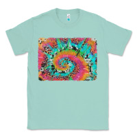Seafoam tie dye leopard cowhide glitter background Classic Tee - Artiststas