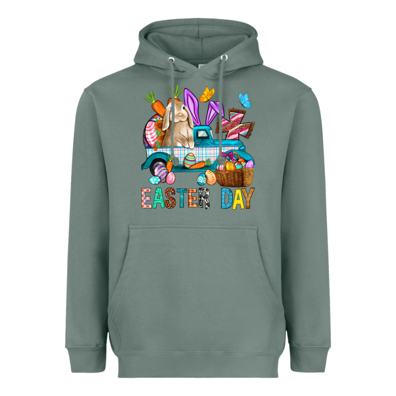 Easter Day With Truck Heavyweight Hoodie by BundleAndBundleShop | Teevron