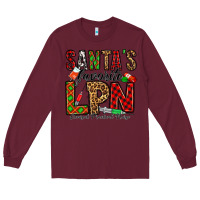 Burgundy santa's favorite lpn Long Sleeve Tee - Jasminsmagicworld