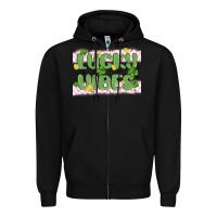 Black lucky vibes Zipper Hoodie - MaliasSmallBusiness