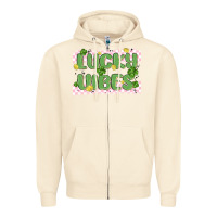 Sandshell lucky vibes Zipper Hoodie - MaliasSmallBusiness