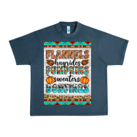 Midnight Navy Flannels Hayrides Pumpkins Sweaters Bonfires Urban Heavy Tee - Artiststas